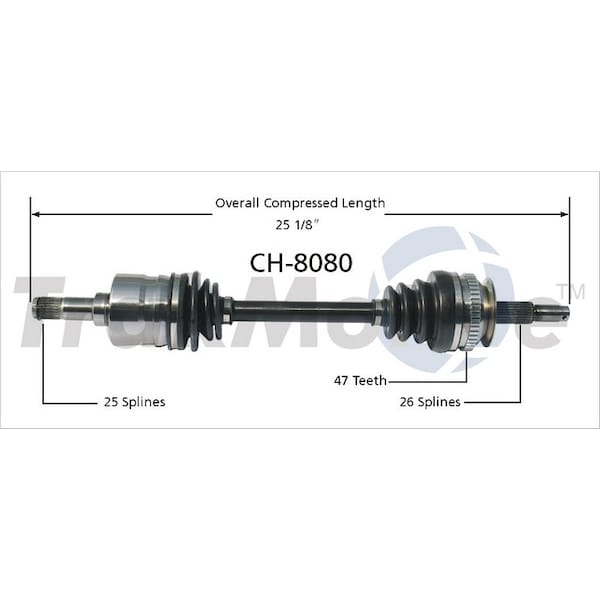 Surtrack Axle Cv Axle Shaft, Ch-8080 CH-8080 - main